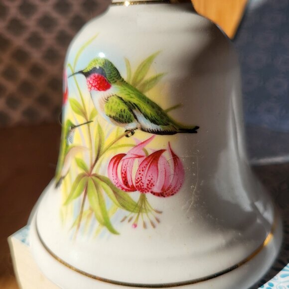 Collectible Bone China England Hummingbird Bell - Picture 14 of 15